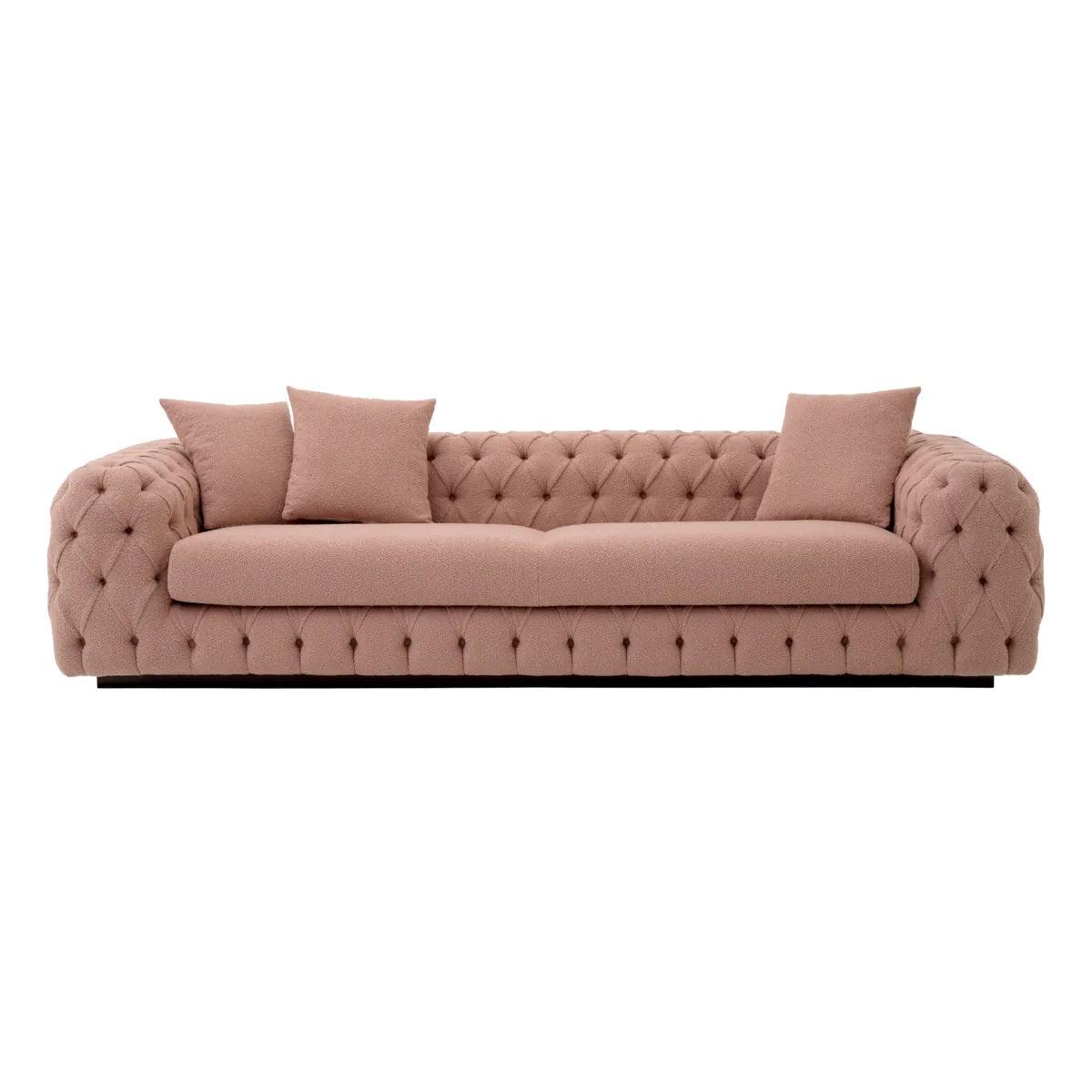 Sofa w tkaninie boucle PICCADILLY różowy Eichholtz    Eye on Design