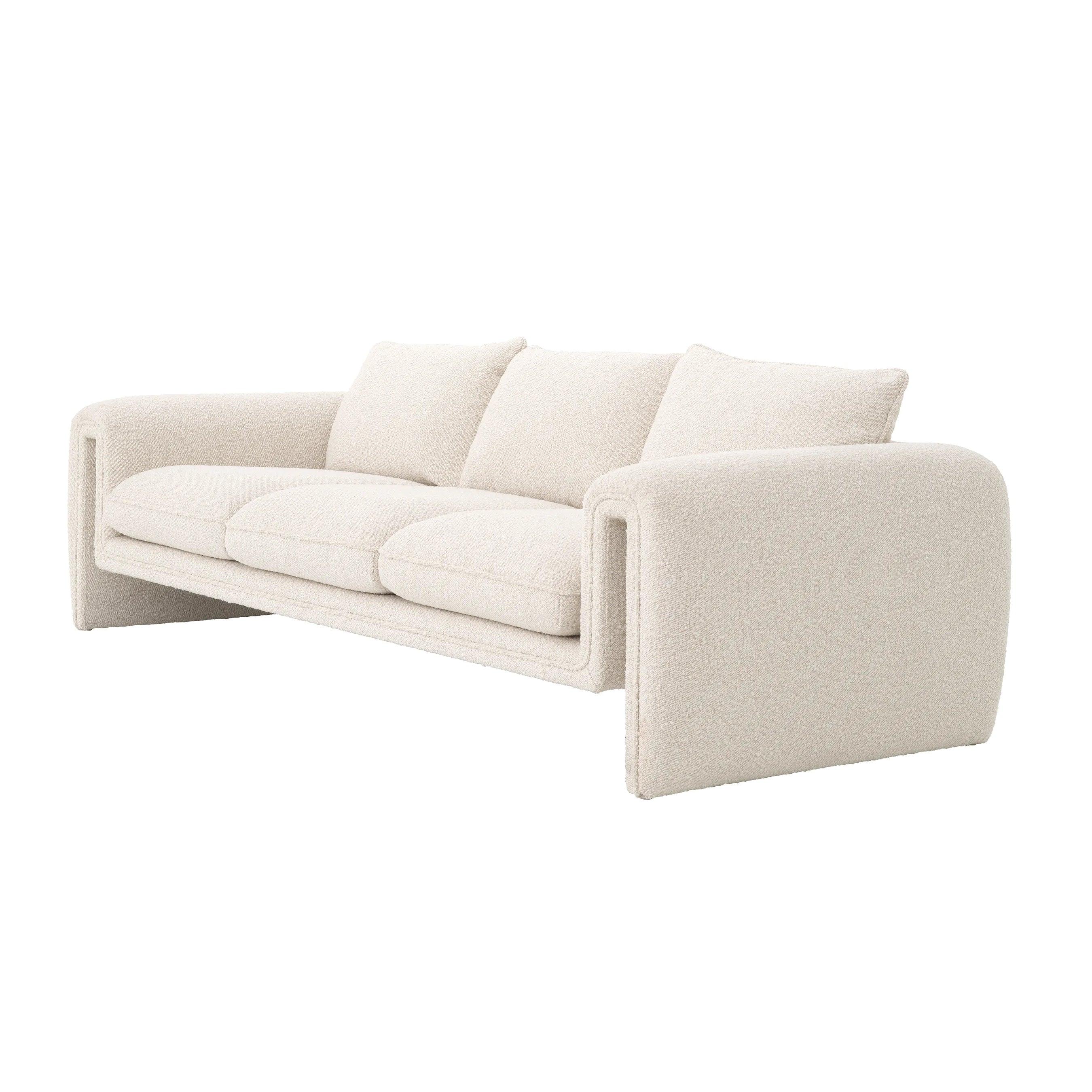 Sofa w tkaninie boucle TONDO kremowy Eichholtz    Eye on Design