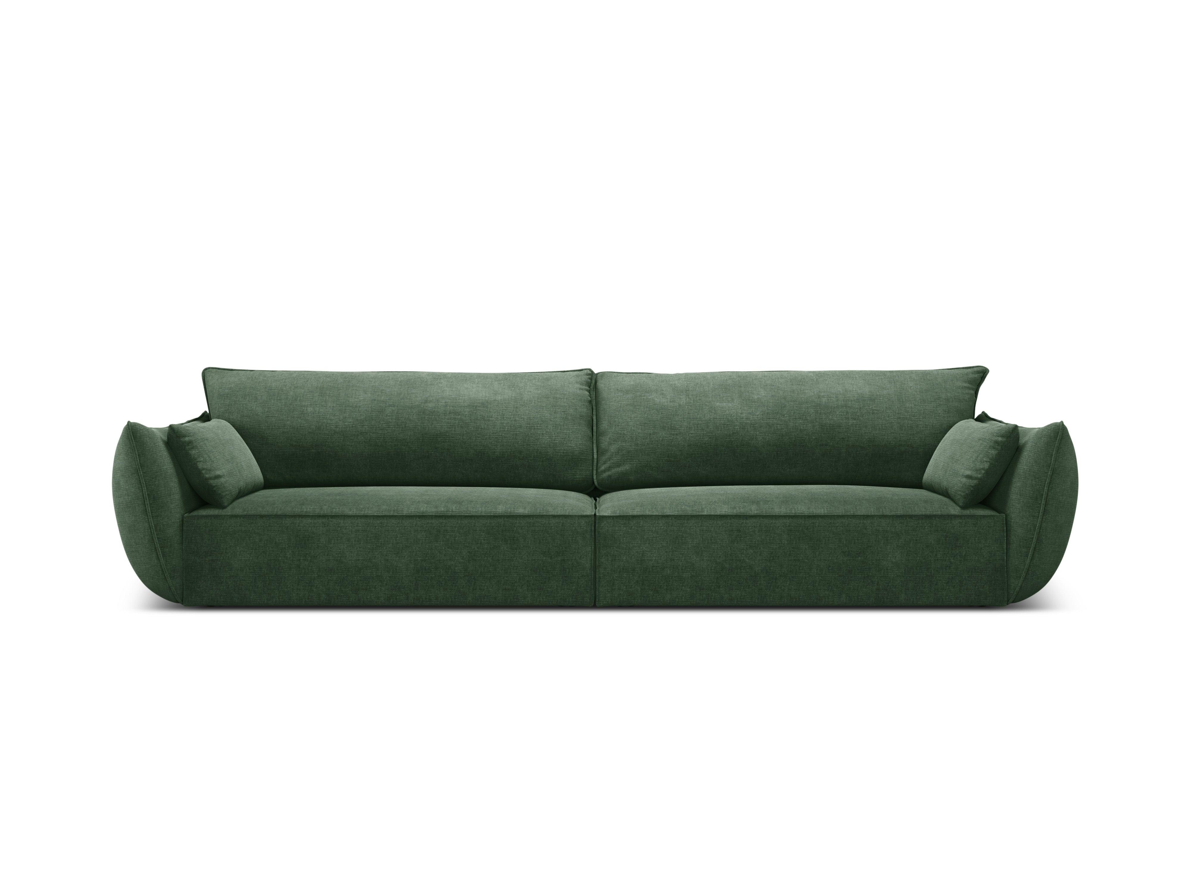 Sofa w tkaninie szenilowej 4-osobowa VANDA butelkowa zieleń Mazzini Sofas    Eye on Design