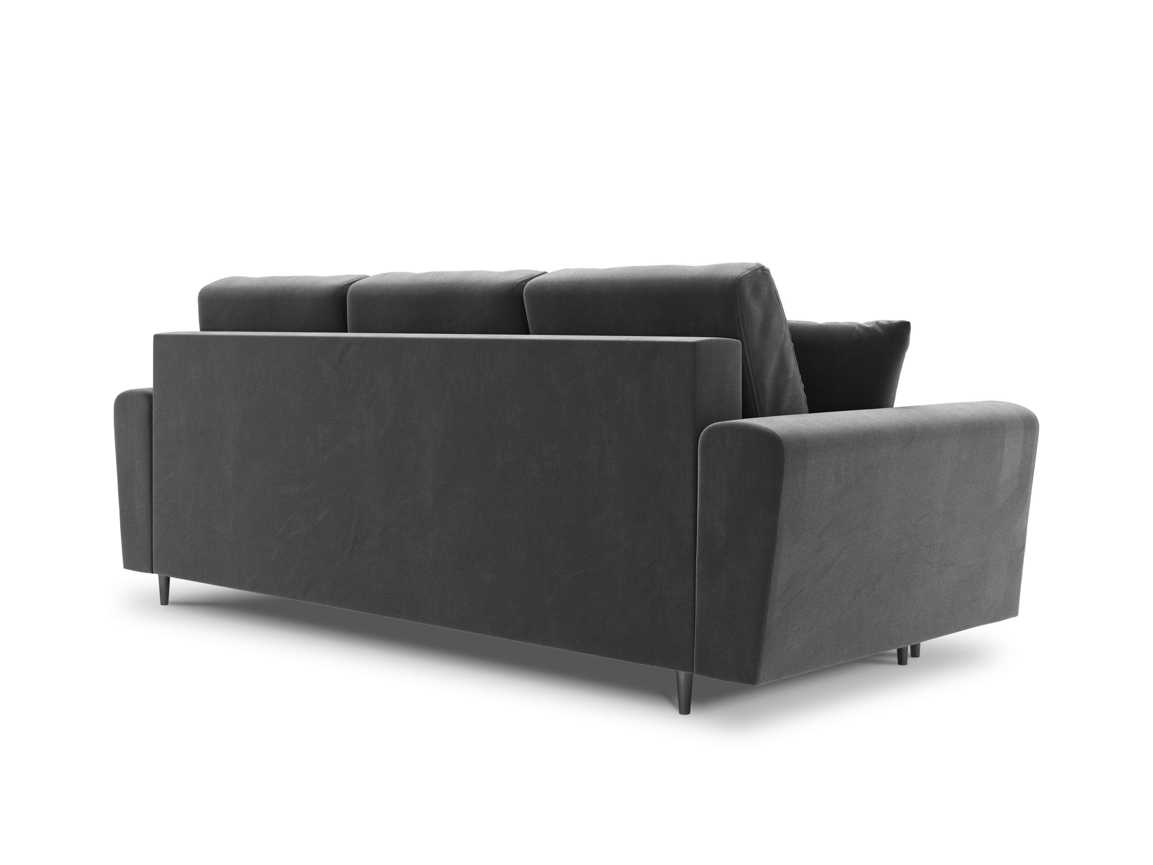 Sofa z funkcją spania KYOTO jasnoszary z czarną podstawą Cosmopolitan Design    Eye on Design