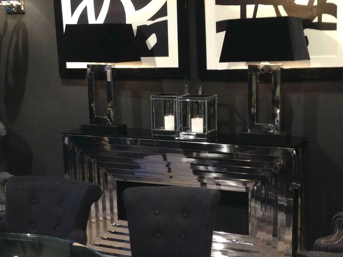 Lampa stołowa ARLINGTON czarny ze srebrnym wykończeniem Eichholtz    Eye on Design