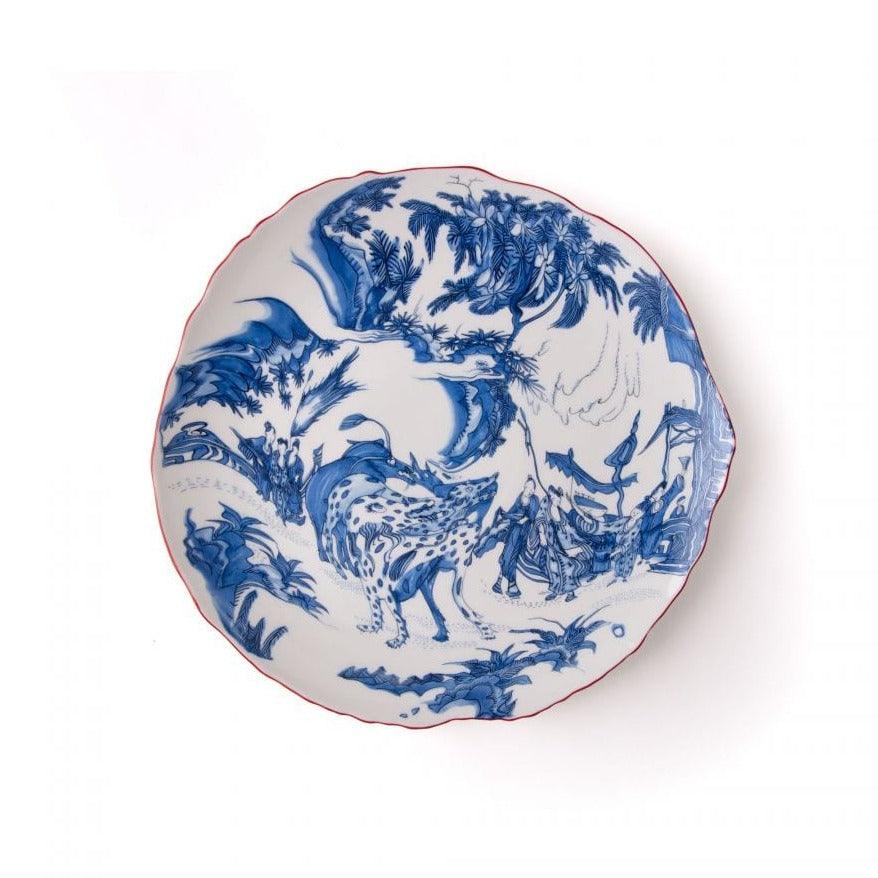 Talerz CLASSICS ON ACID - BLUE CHOINOISERIE porcelanowy Seletti    Eye on Design