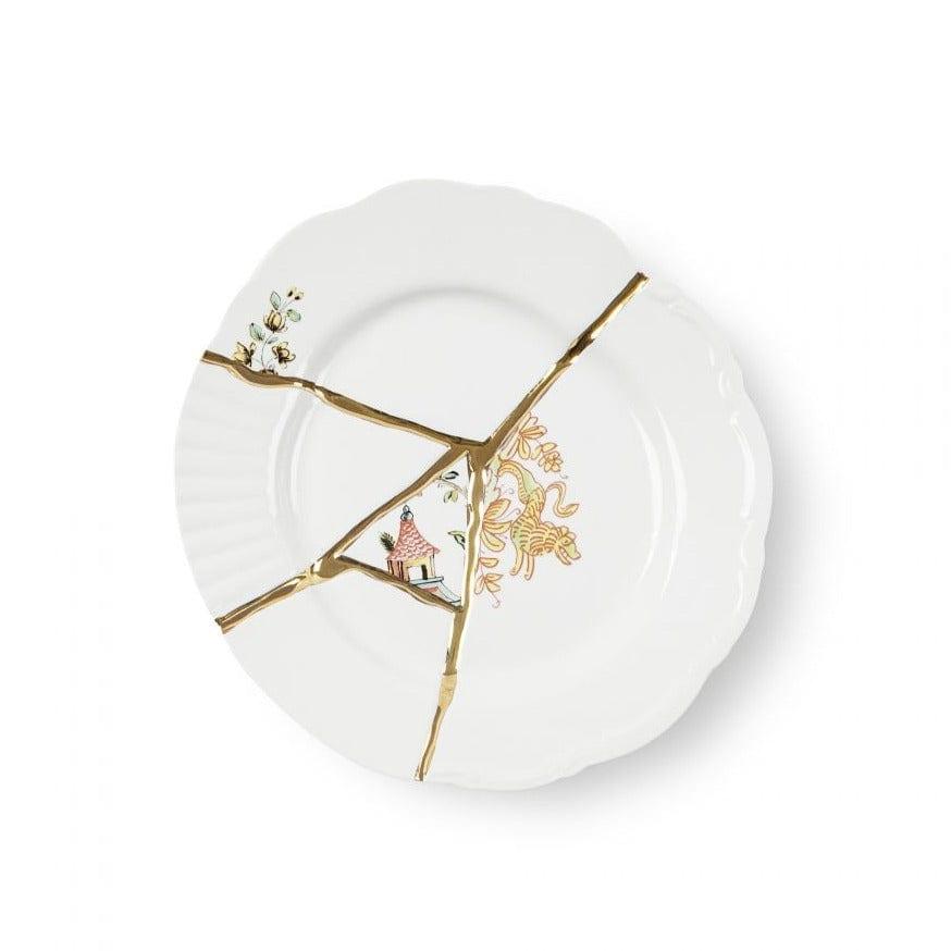 Talerz deserowy KINTSUGI porcelanowy Seletti    Eye on Design