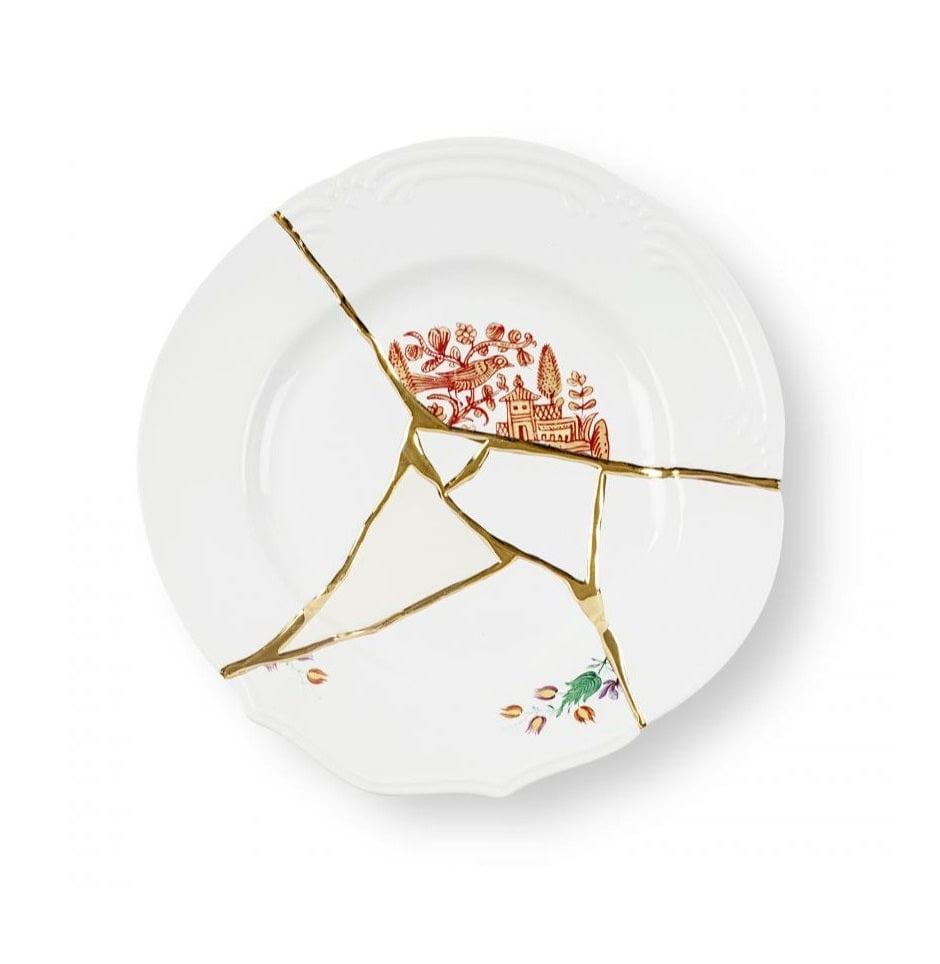 Talerz obiadowy KINTSUGI porcelanowy Seletti    Eye on Design