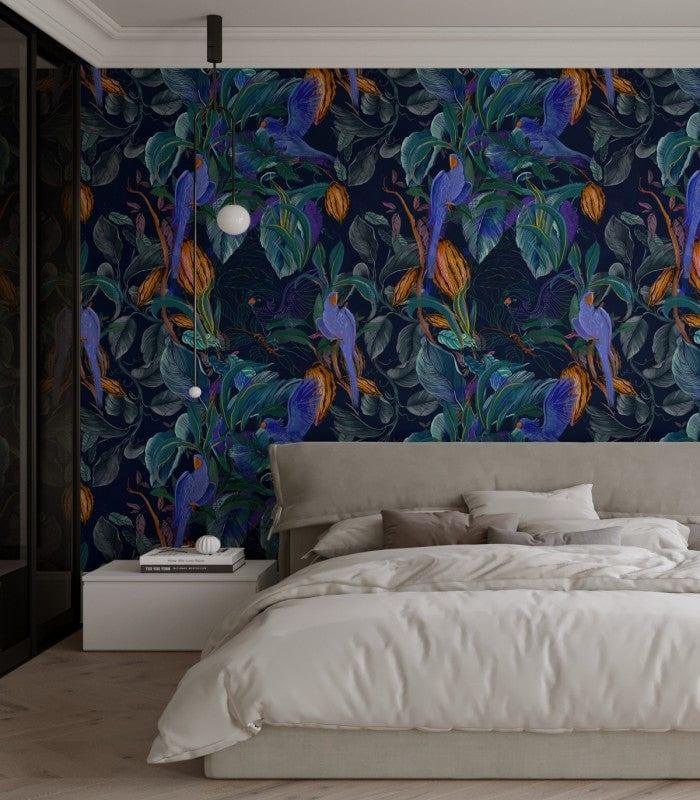 Tapeta BLUE PARROTS Wallcolors    Eye on Design