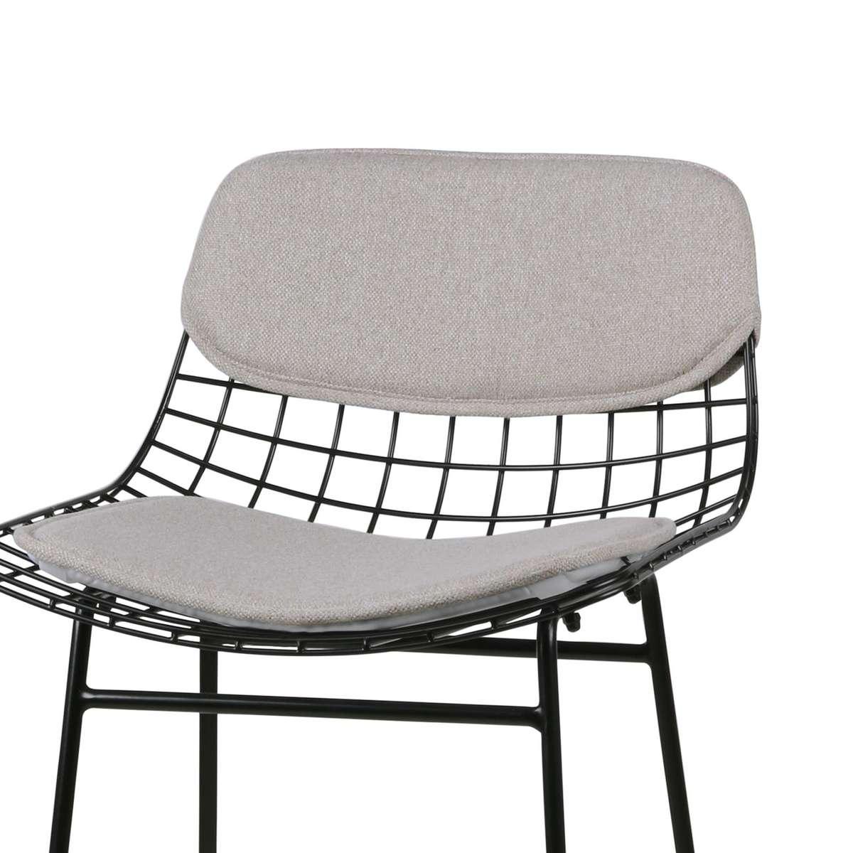 Zestaw poduszek COMFORT dla krzesła barowego WIRE szary HKliving    Eye on Design
