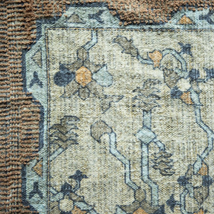 Drukowany dywan kwadratowy tuftowany brązowy - Eye on Design
