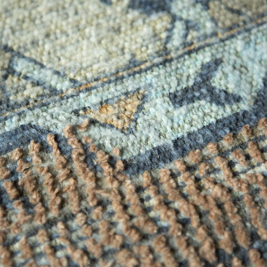 Drukowany dywan kwadratowy tuftowany brązowy - Eye on Design