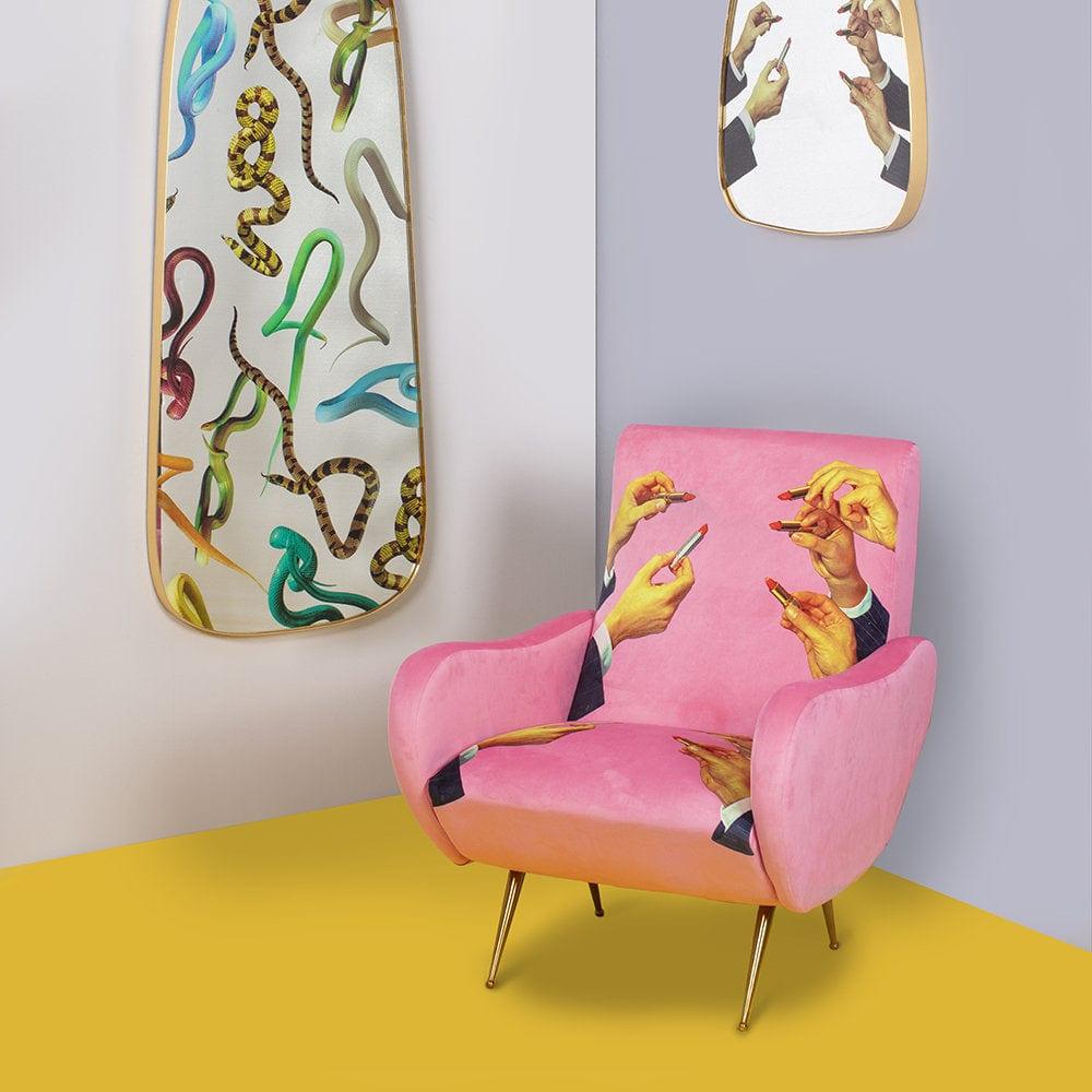 Fotel LIPSTICKS różowy, Seletti, Eye on Design